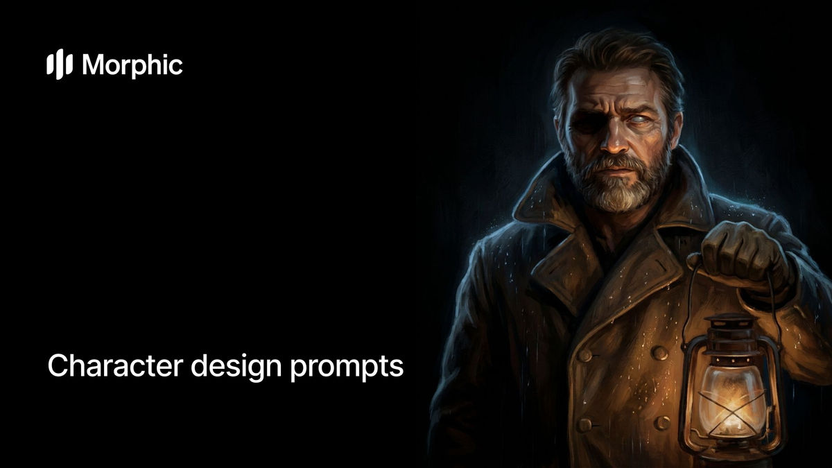 Character design prompt library on Morphic