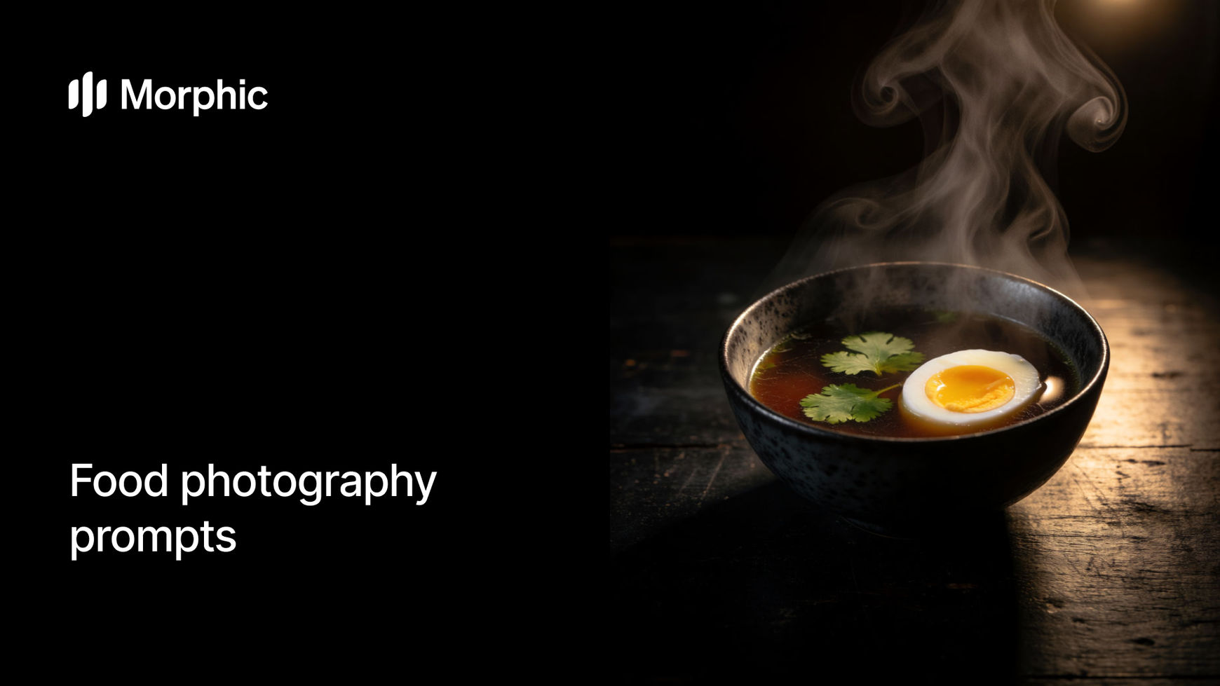 Food photography prompt library on Morphic