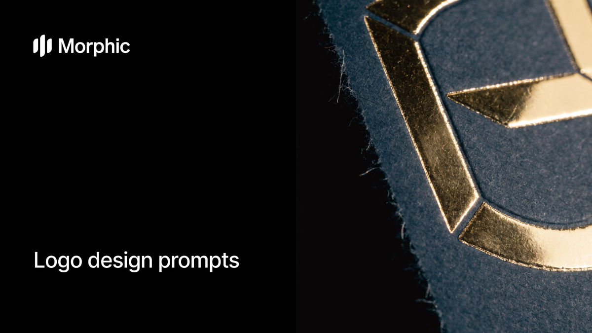 Logo design prompt library on Morphic