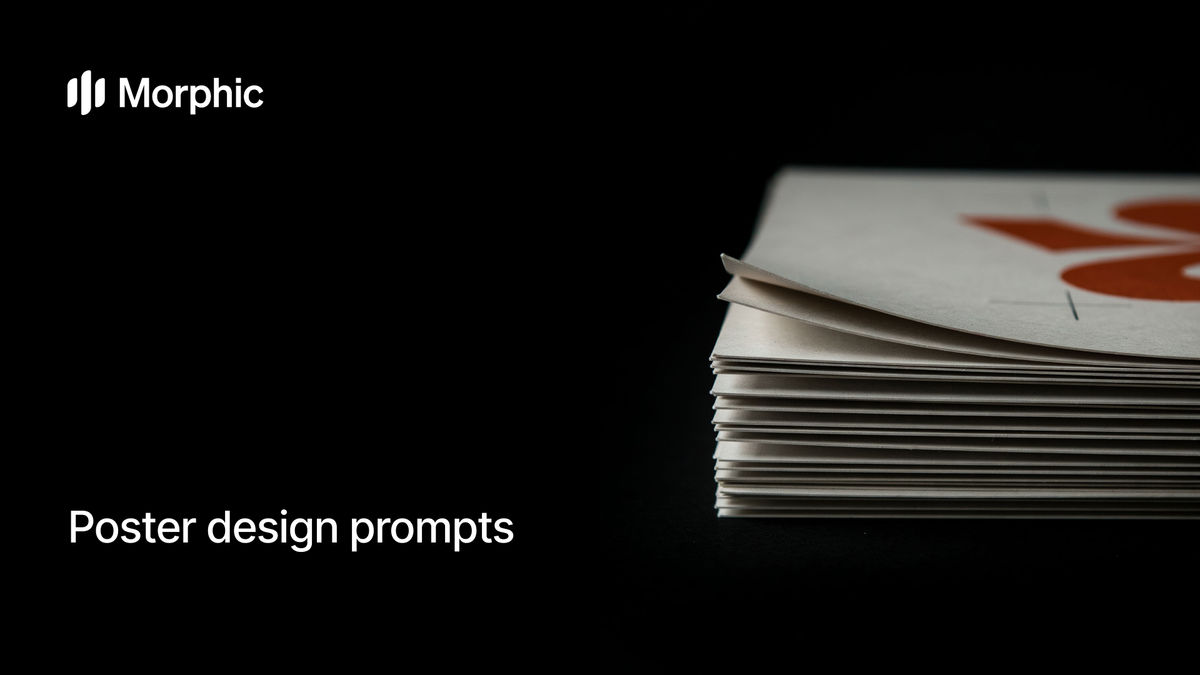 Poster design prompt library on Morphic