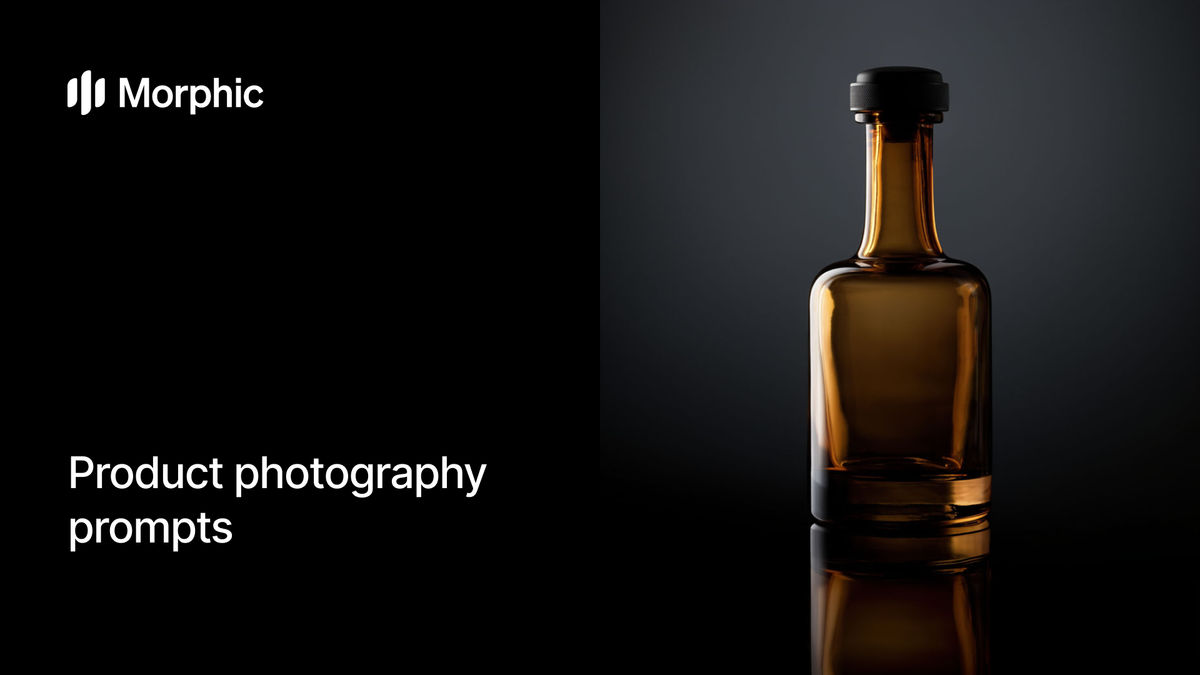 Product photography prompt library on Morphic
