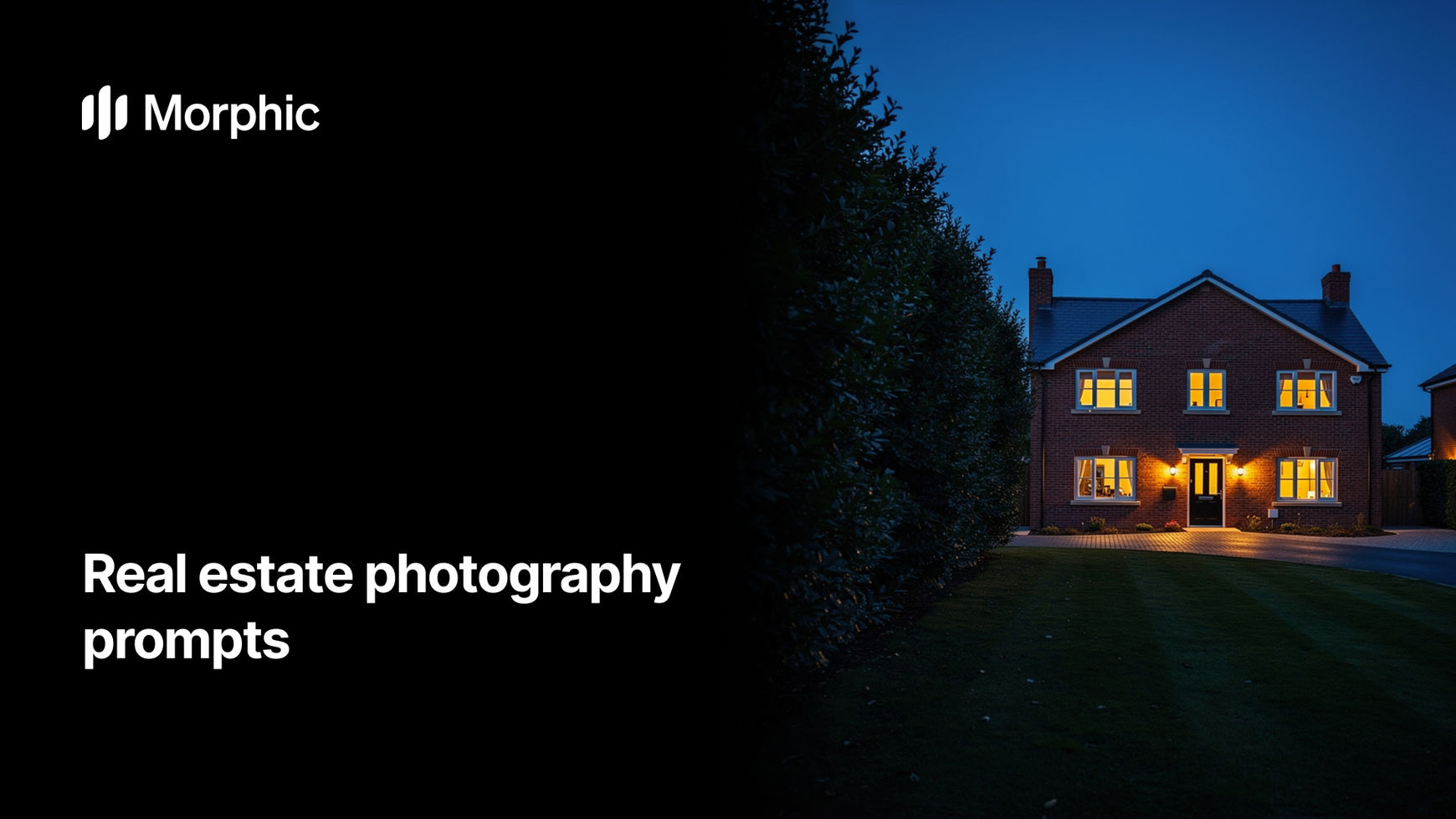 Real estate photography prompt library on Morphic