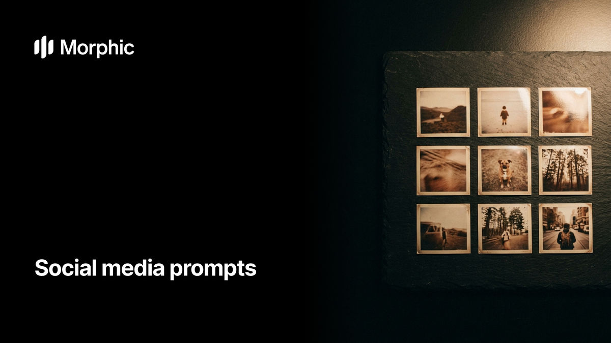 Social media prompt library on Morphic