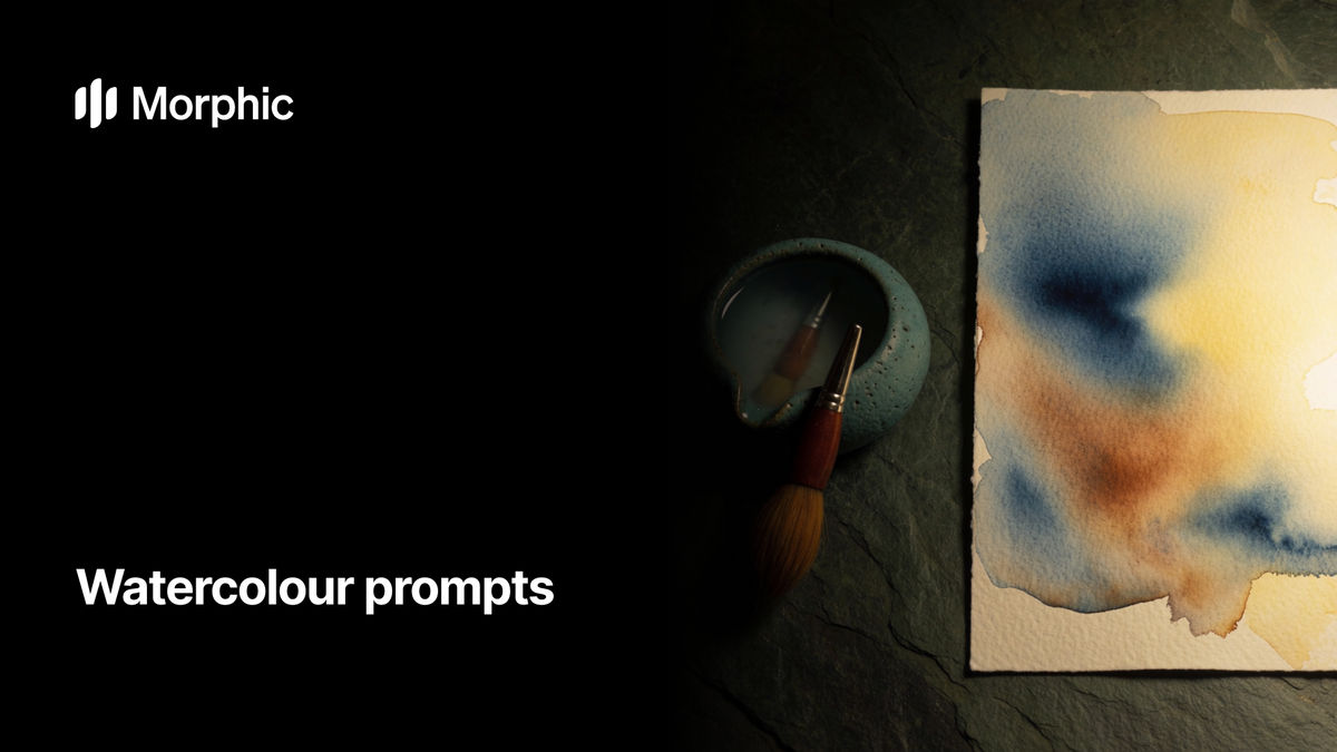 Watercolour prompt library on Morphic