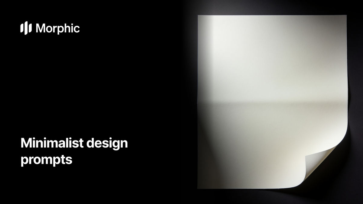 Minimalist design prompt library on Morphic