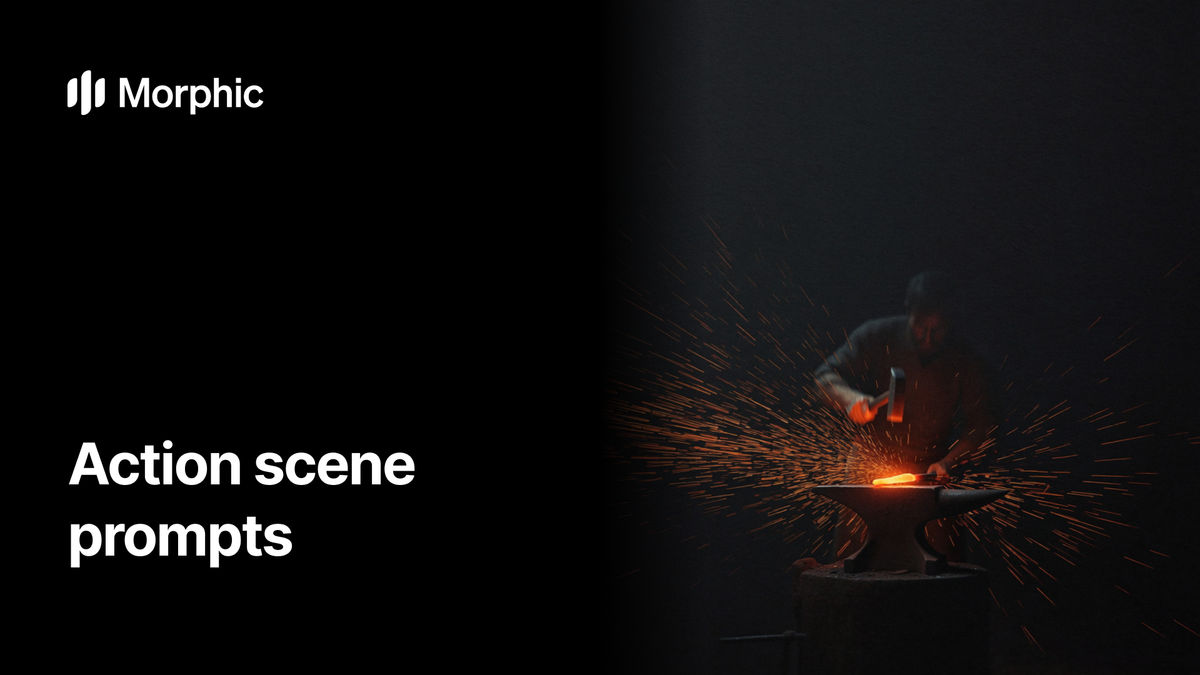 Action scene prompt library on Morphic