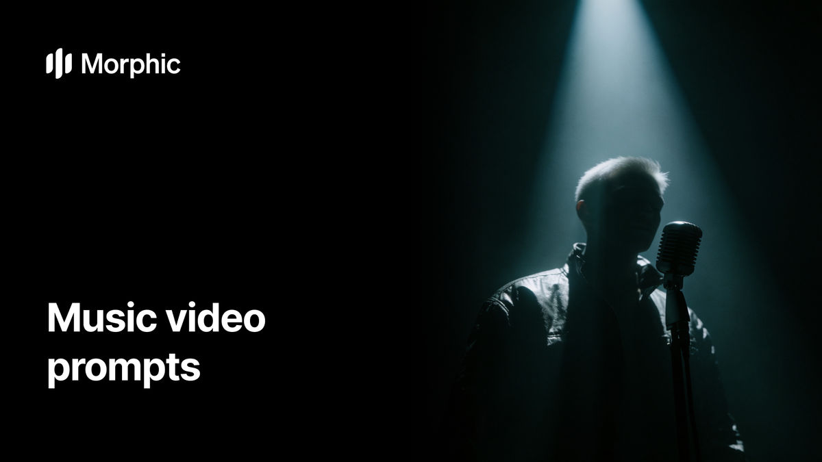 Music video prompt library on Morphic