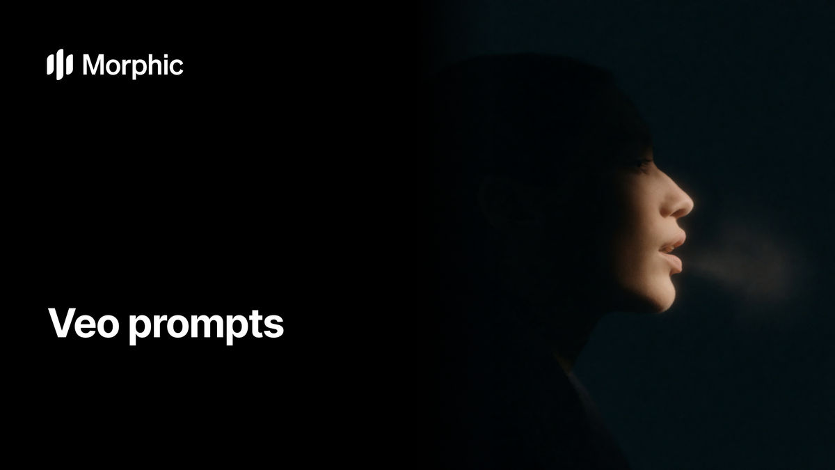 Veo prompt library on Morphic