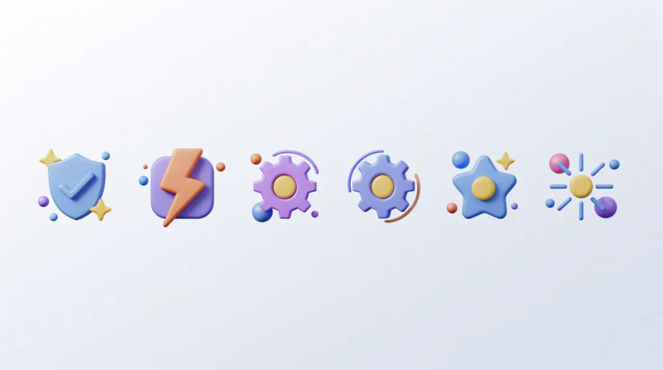 Landing page feature row