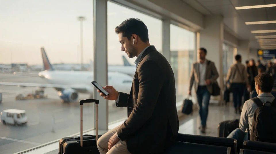 Corporate app onboarding screen