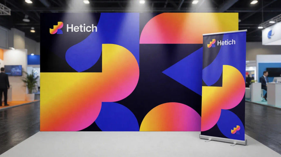 Backwall and banner set