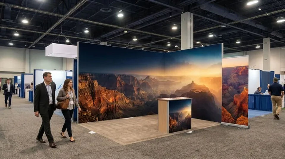 Backwall and banner set
