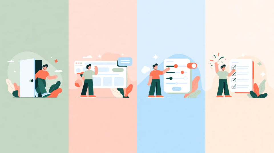 Onboarding slide sequence