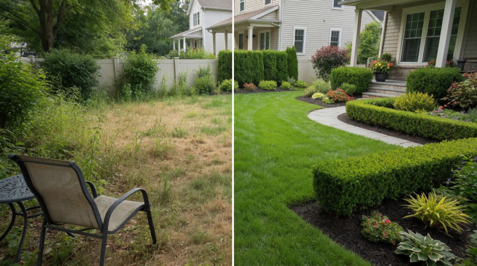 Before and after service post