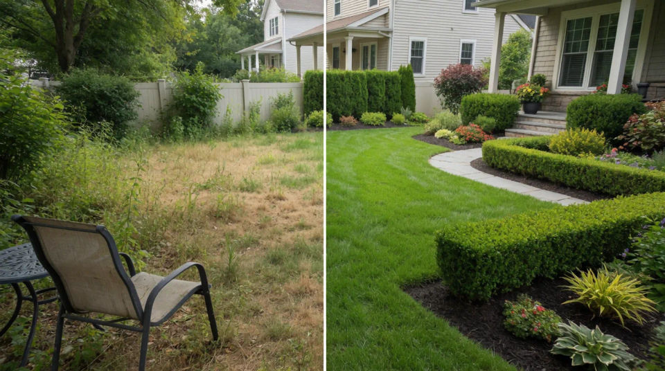 Before and after service post