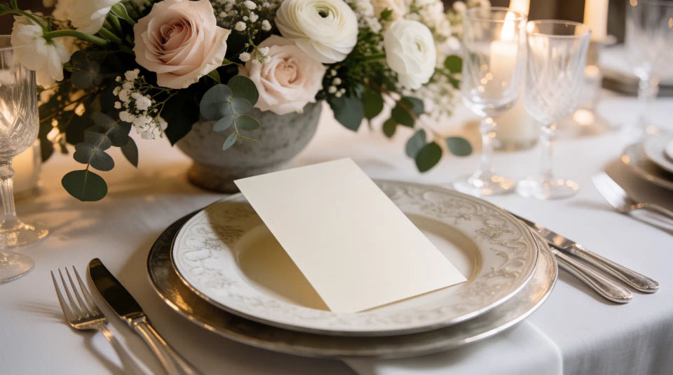 Wedding dinner insert