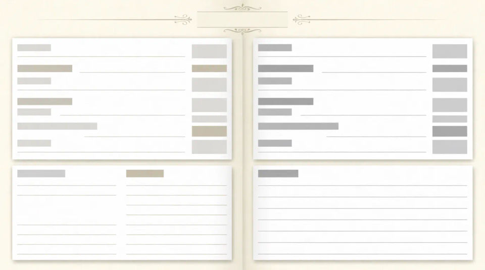 Single-page menu