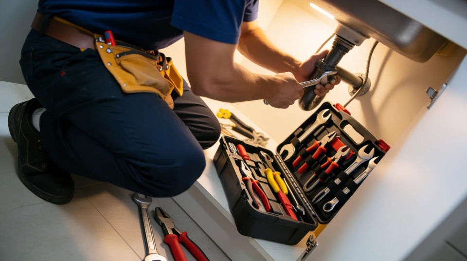 Plumbing company website hero