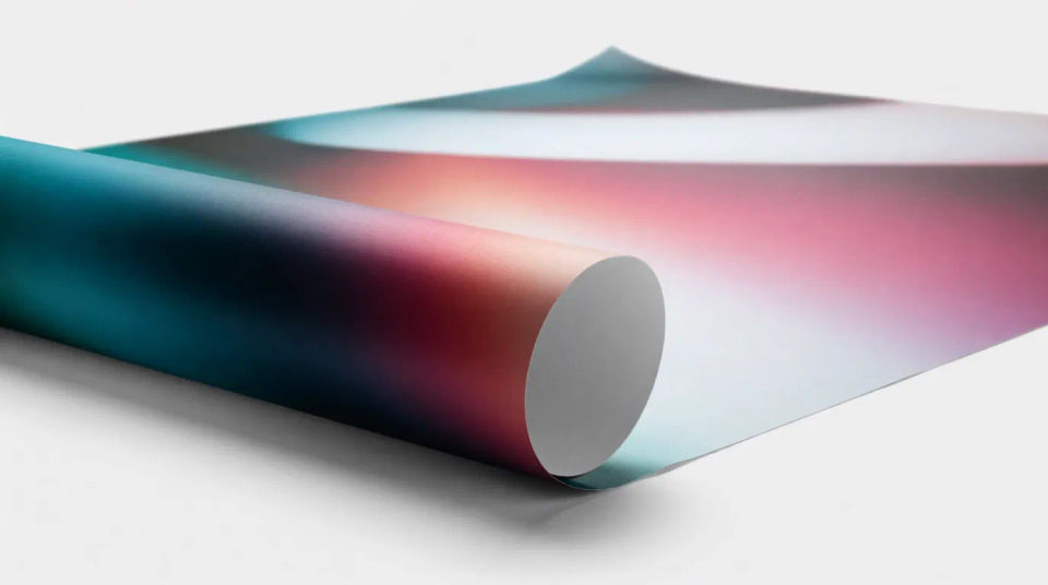 Rolled print product shot