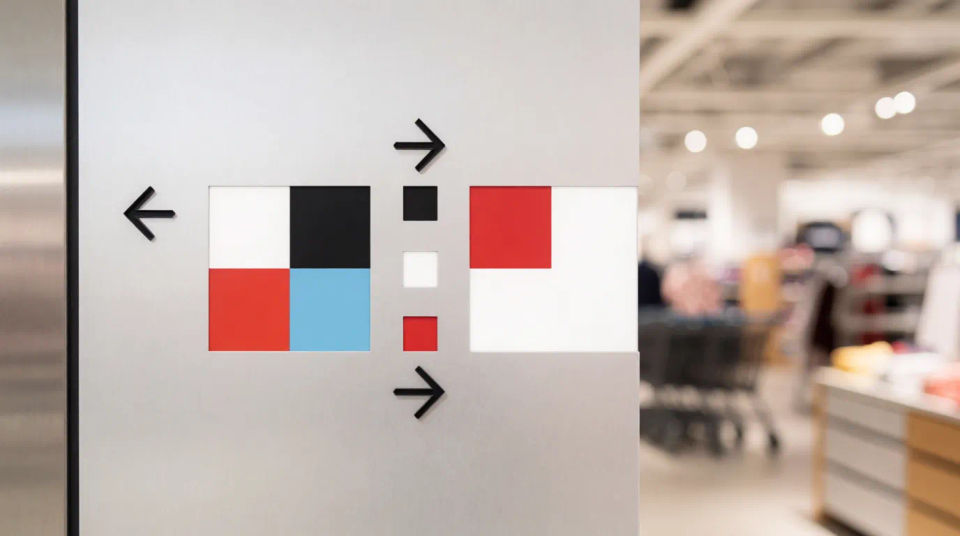 Interior wayfinding panel