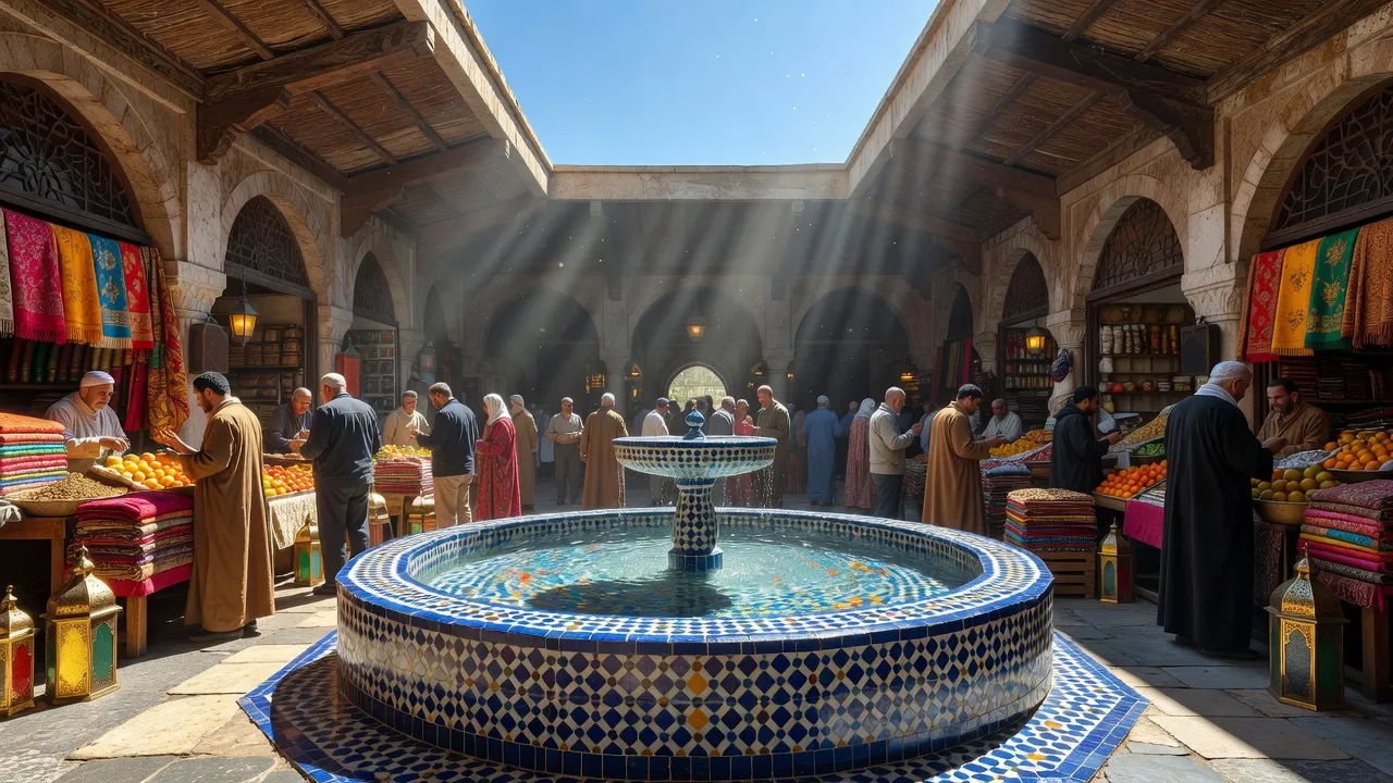 Courtyard fountain market