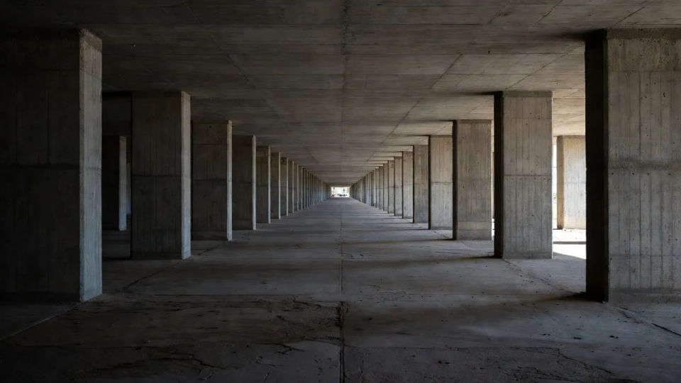 Underpass and elevated walkway