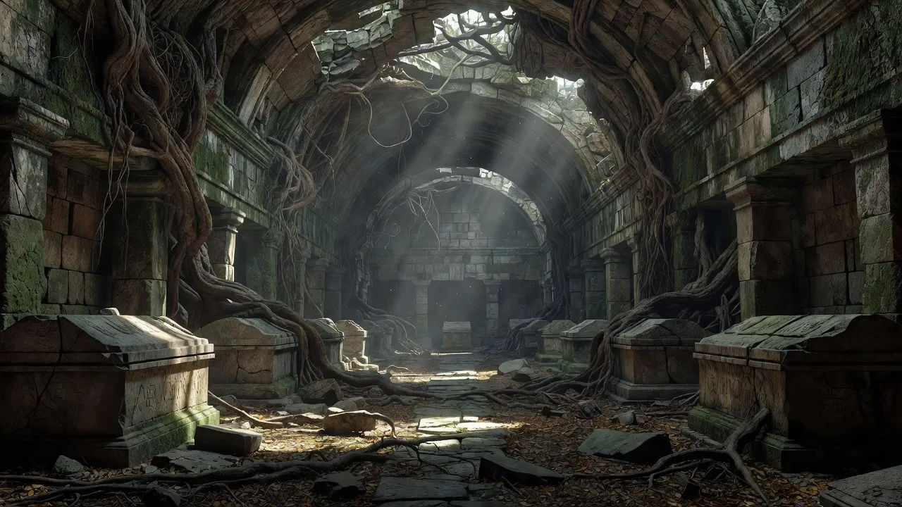 Root-broken burial hall