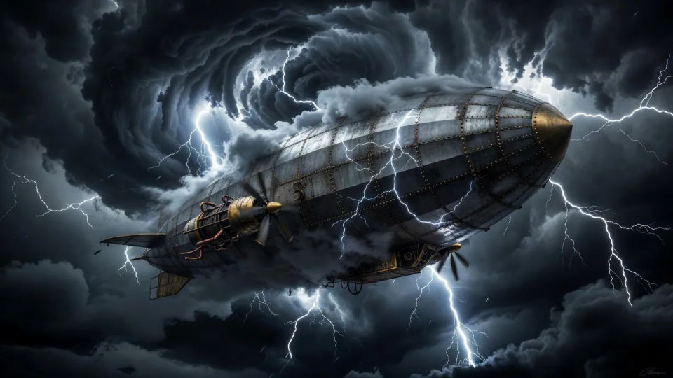 Zeppelin storm crossing