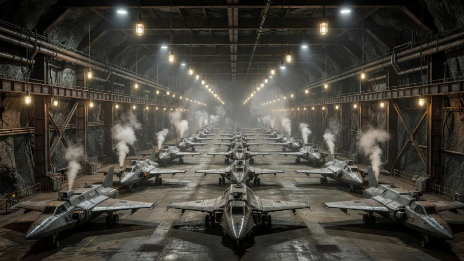 Unterirdischer Diesel-Hangar