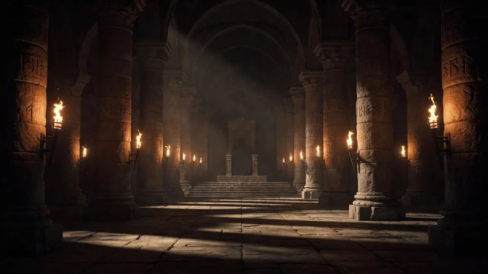 Grand throne room approach