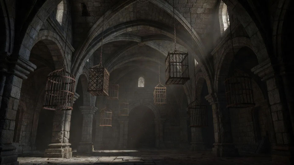 Suspended cage hall