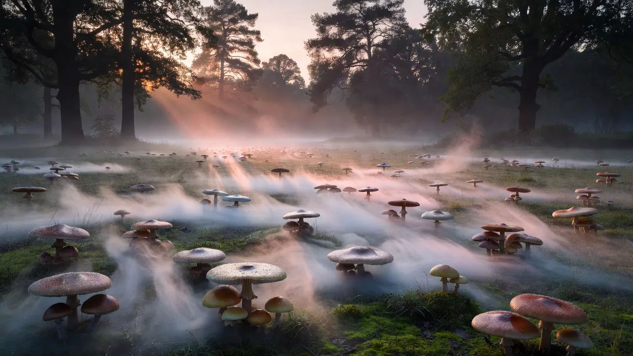 Misty dawn clearing