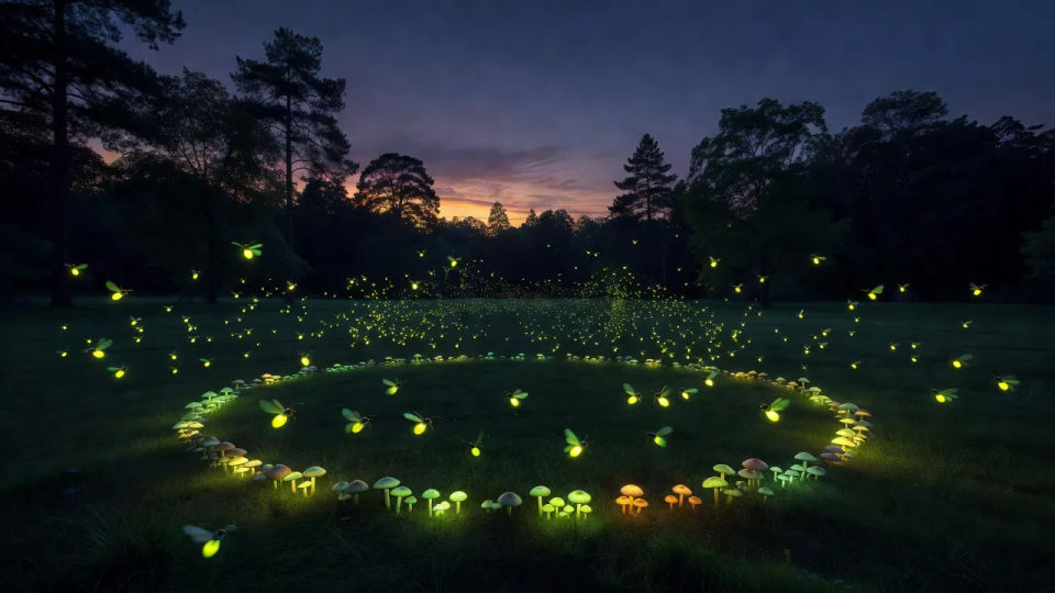 Twilight firefly ring