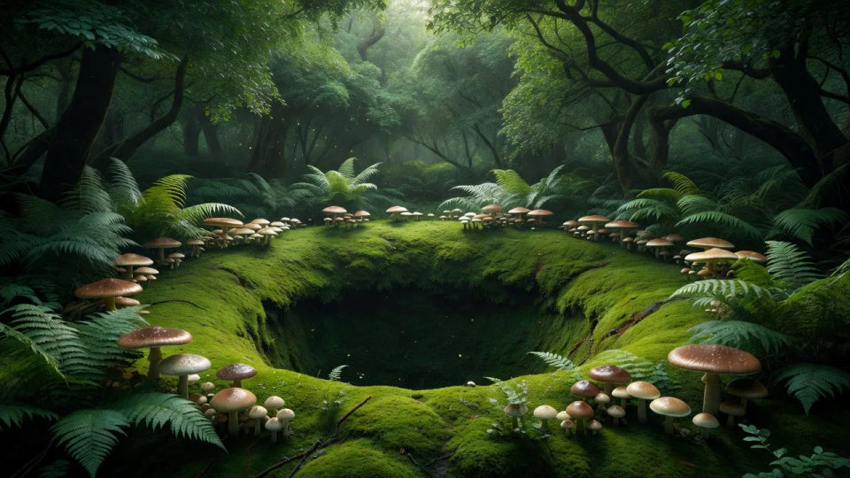 Overgrown enchanted hollow