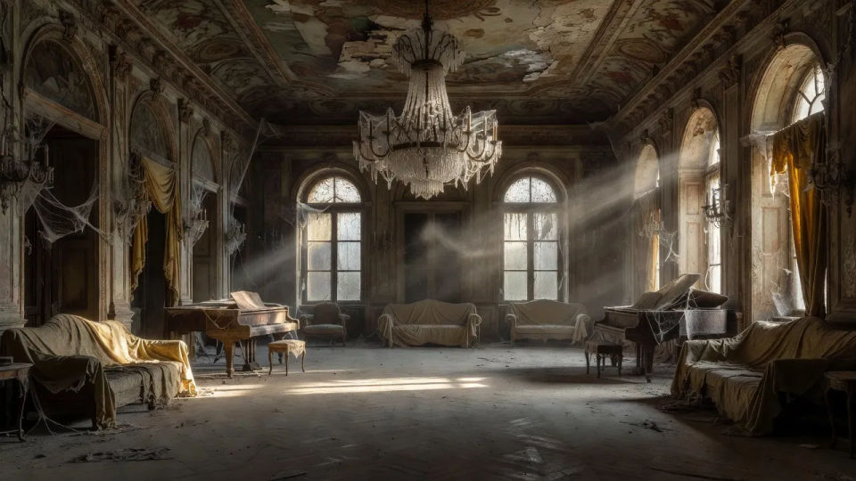 Abandoned ballroom