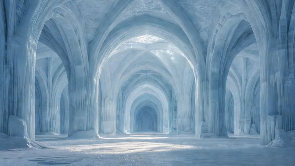 Ice cathedral hall