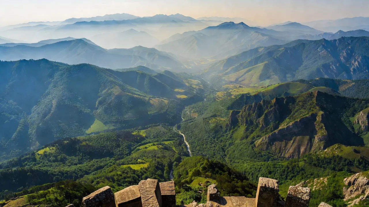 Mountain overlook panorama