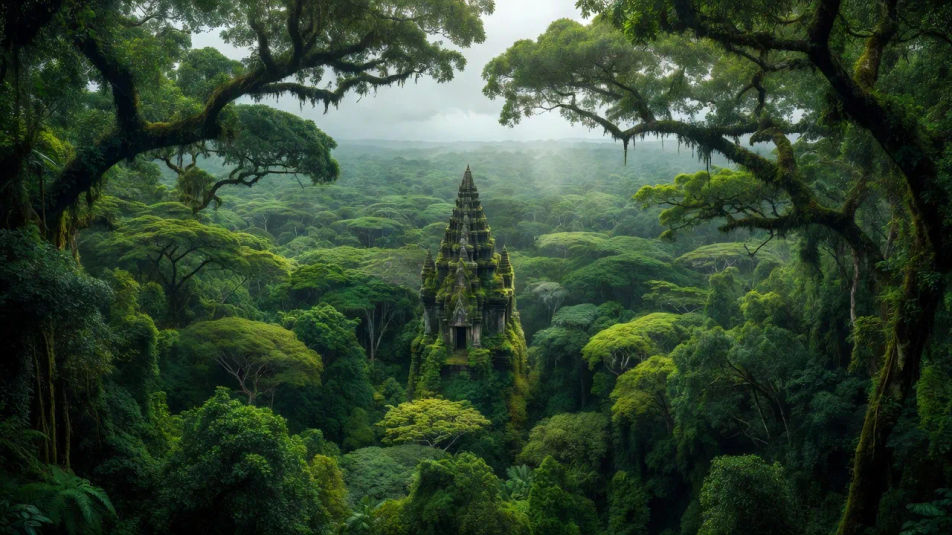 Canopy break over the spire