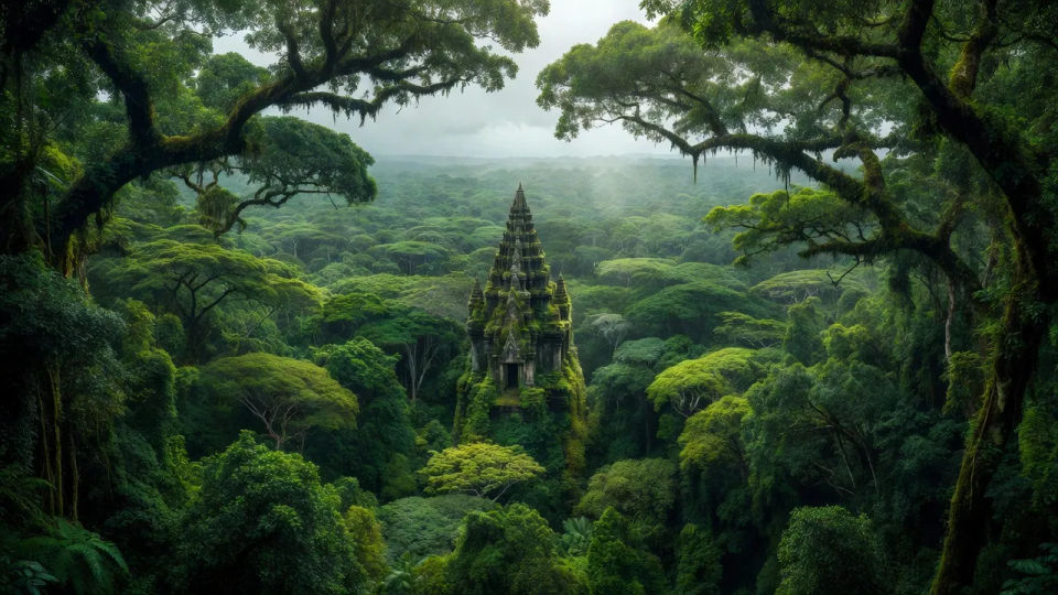 Canopy break over the spire