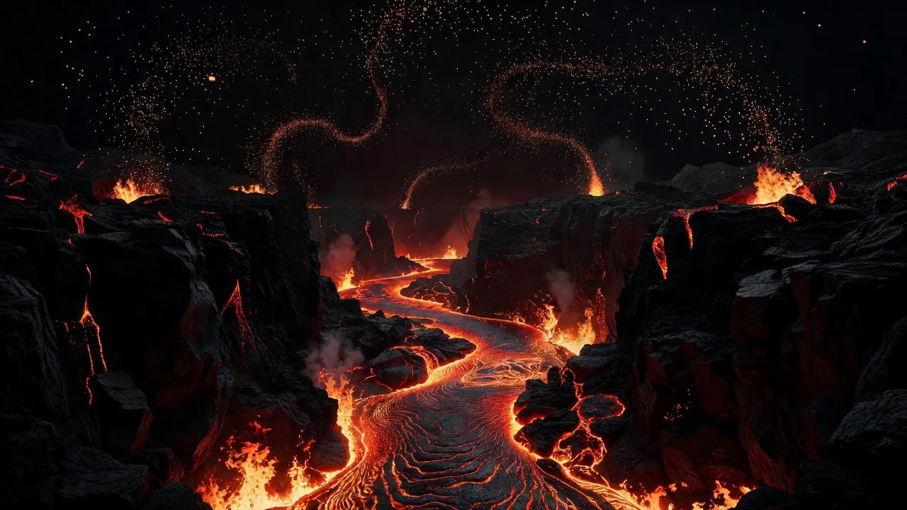 Molten river gorge