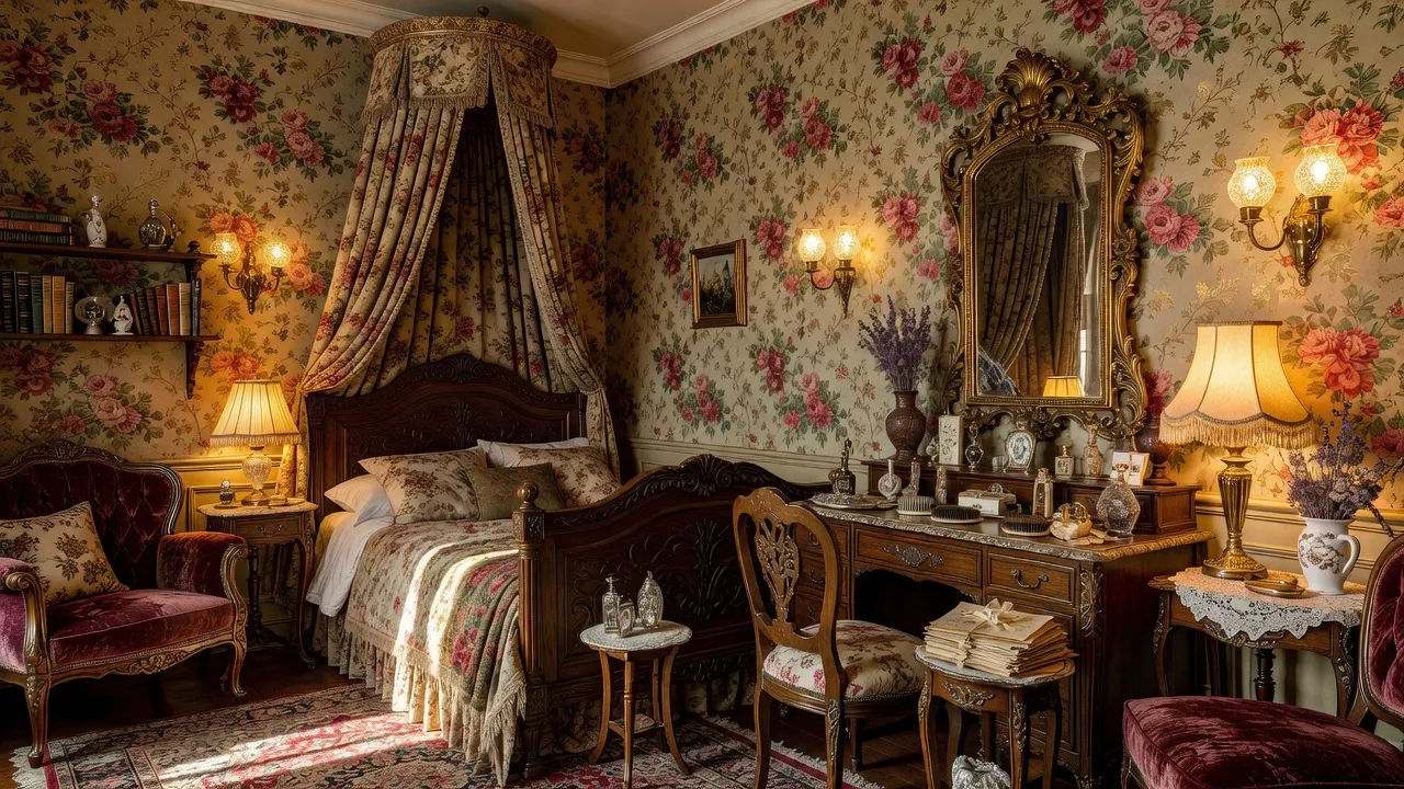 Bold maximalist bedroom
