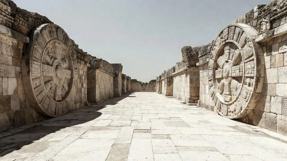 Ball court at midday