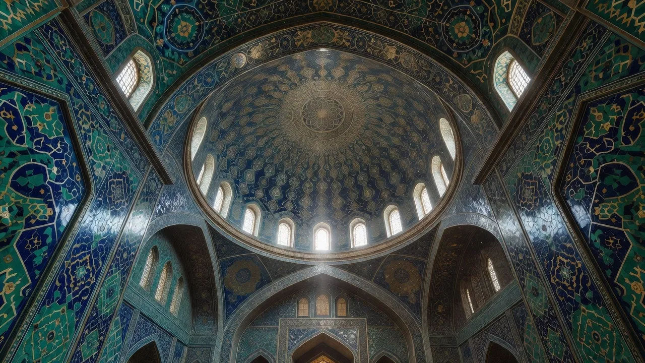 Domed prayer hall interior
