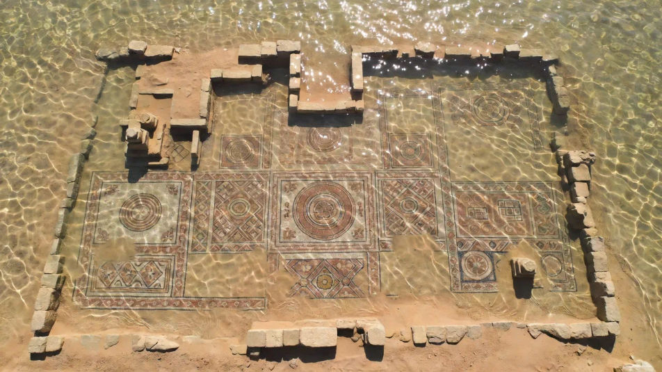 Buried courtyard from above