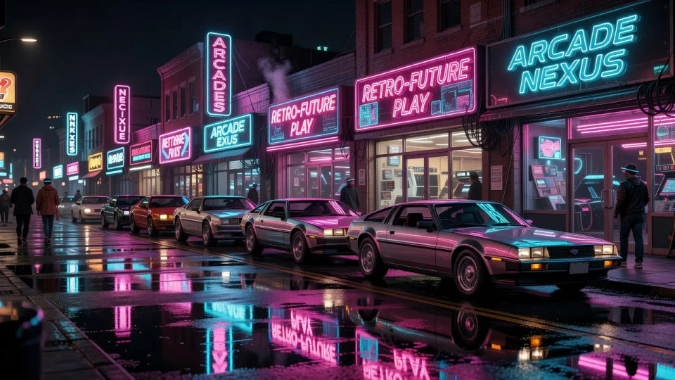 Retro arcade strip