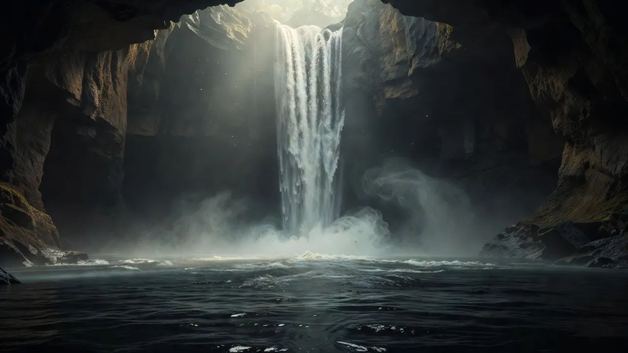 Waterfall grotto chamber