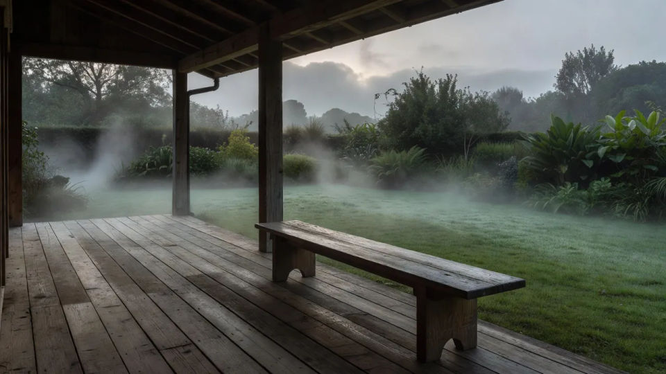 Weathered garden veranda