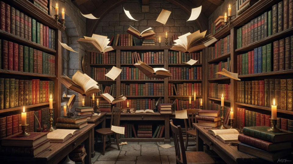 Study and floating tomes