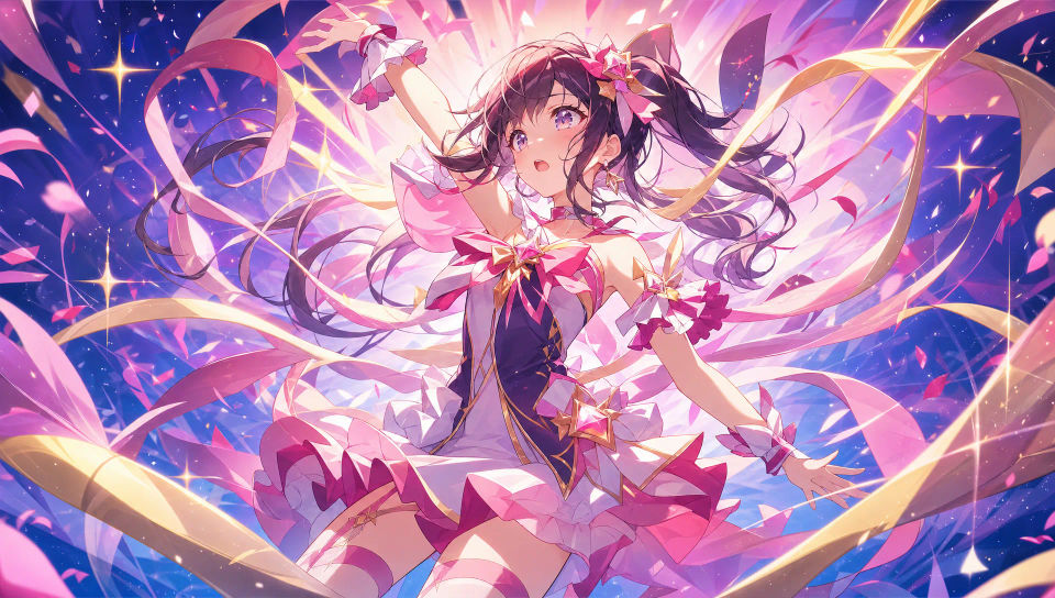 Magical-girl transformation pose