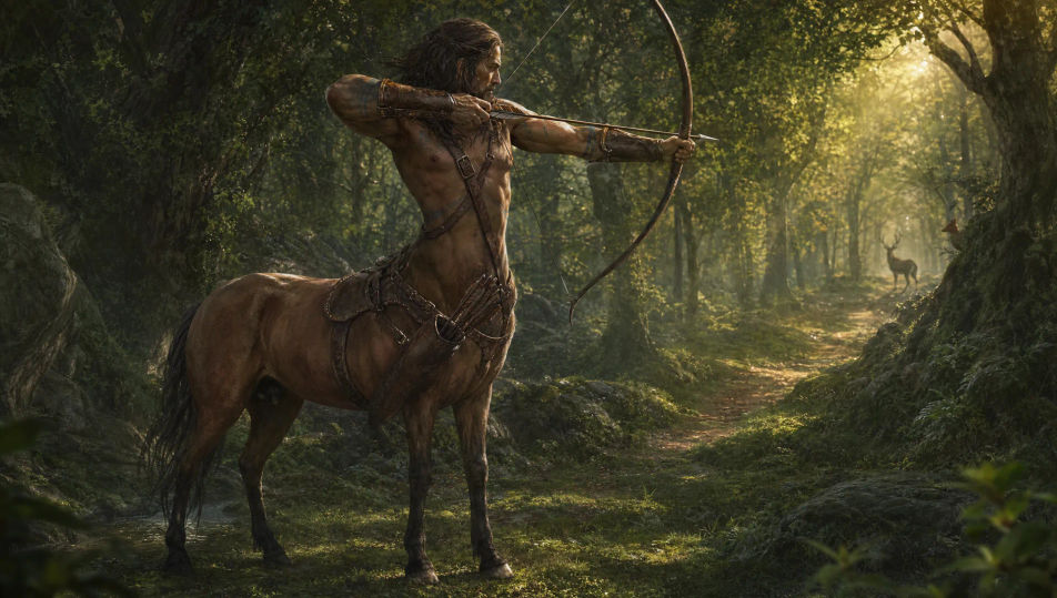 Centaur archer in a sunlit glade